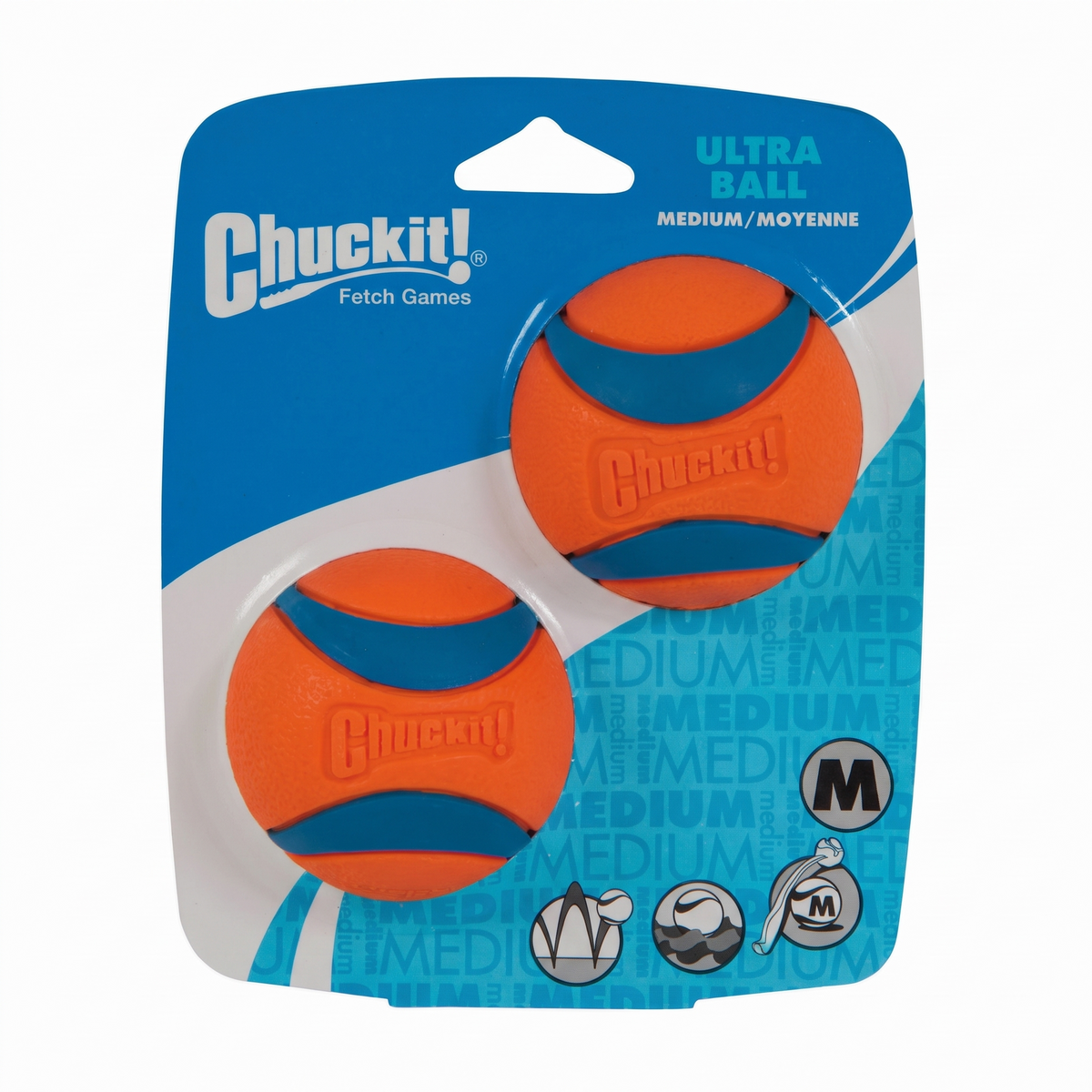 Chuckit! Ultra Ball Medium 2 pack in retail packaging
