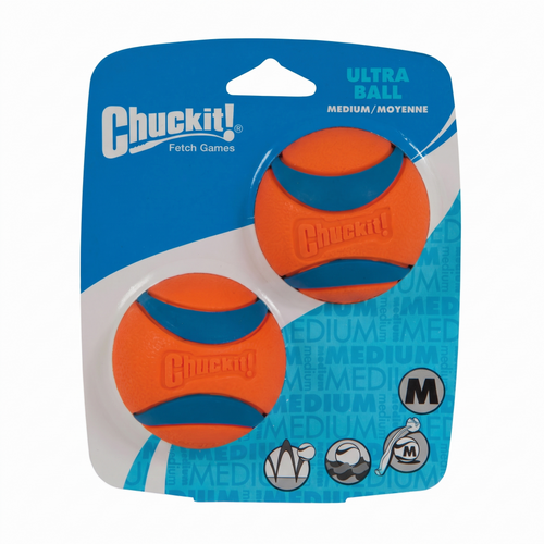 Chuckit! Ultra Ball Medium 2 pack in retail packaging